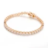 Bracelet en or massif 18 carats avec diamants de laboratoire.