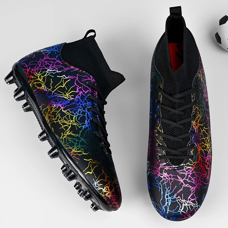 Brand Logo Custom High Top Professional AG FG TF Women Boys Training Football Shoes Long aperçu 6