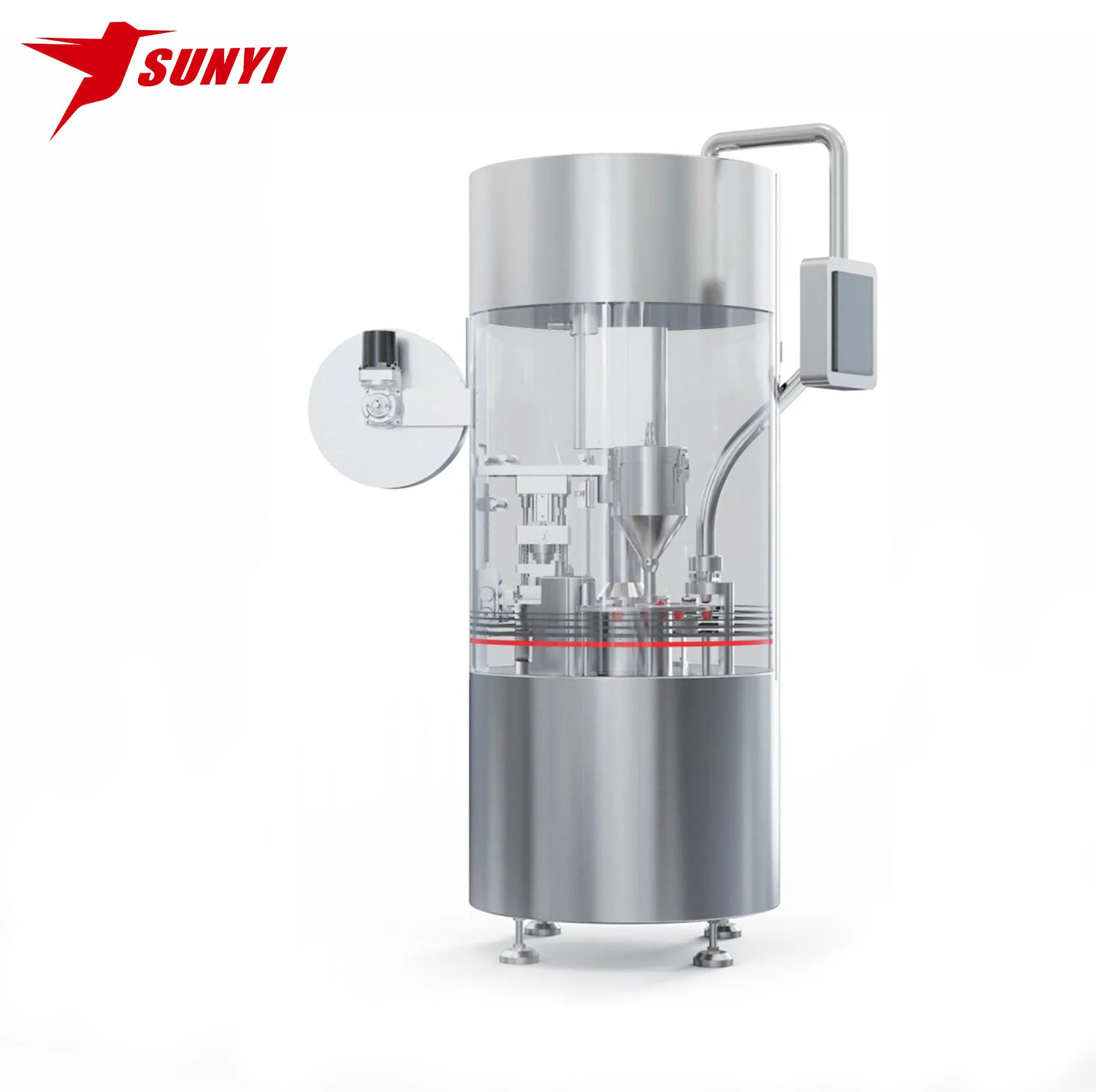 Sunyi Factory Rotary Automatic Coffee Capsule Filling Sealing Machine Coffee Pod Packing Machine with Auger and Nitrogen