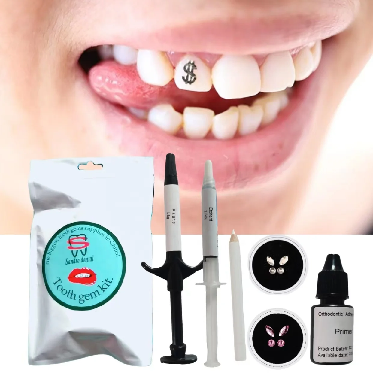 Best Price Free Oem Tooth Gem Kit Crystal Light Cure Professional 18k