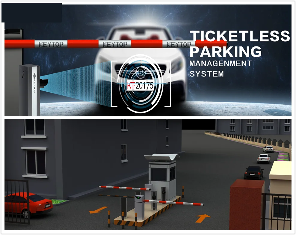 LPR Car Ticket Parking System with Automatic Parking Control for Parking Lot Management