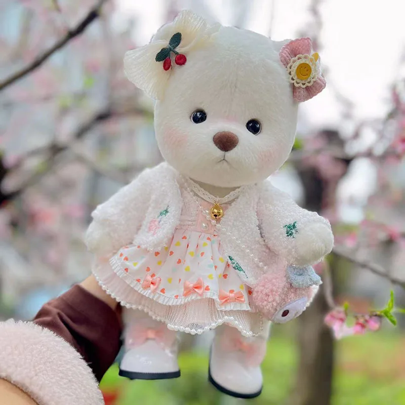 cute teddy bear dress Teddy Bear Dressed in Floral & Fruit Print Dress
