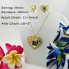 Orecchini e collana con Set di cuore iniziali