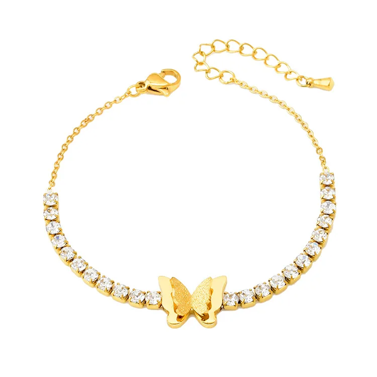 Real 18k Gold Plated Full 3A Cubic Zirconia Tennis Bracelet