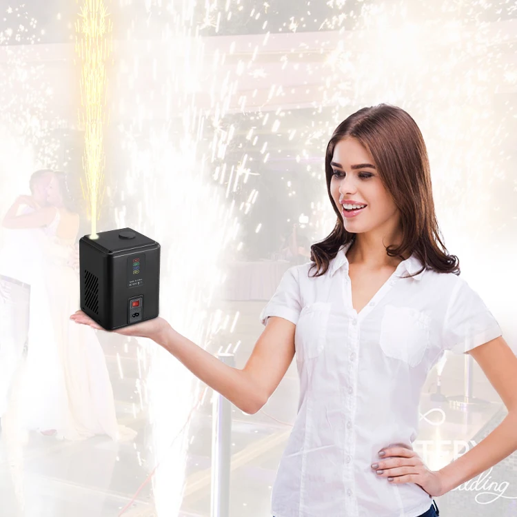 350w Fountain 3 Meters Mini Cold Spark Machine Wireless Cold Pyro  Machine Fireworks for Party Wedding Events