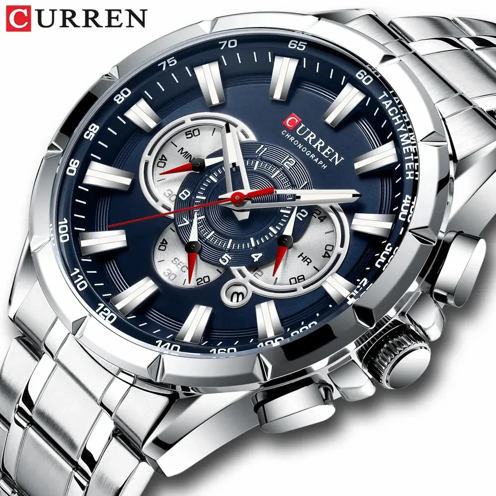 Curren 8363 Men's Watch - Japanese Quartz, Stainless Steel