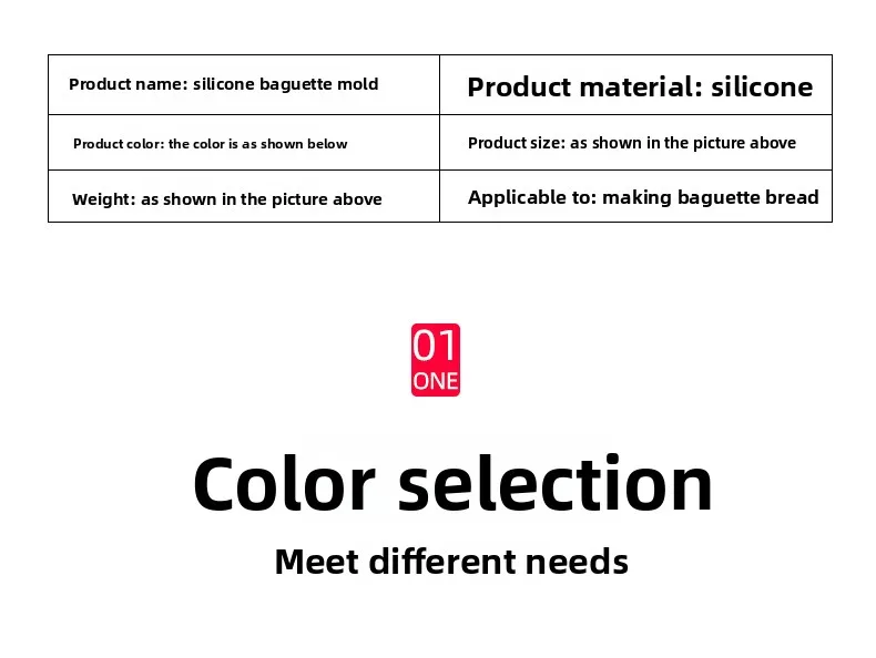 Silicone 4-Slot Baguette Cake Mold Non-Stick Rectangle Baking Pan for French Bread DIY Oven Tool manufacture