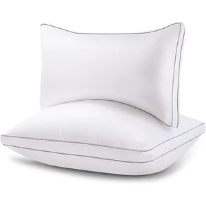 Hot Selling Custom Soft Cotton 3D Piping Hotel Pillow for Luxury Accommodation Use