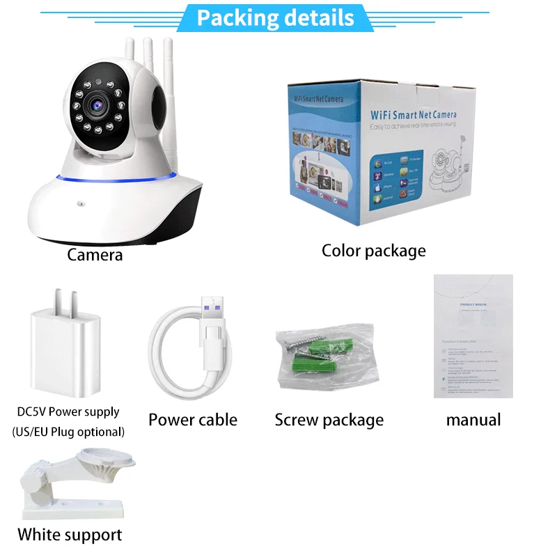 OEM 3MP Home Security Motion Tracking V380 Pro WiFi Surveillance Indoor Camera Wireless Security Wifi CCTV IP PTZ Camera