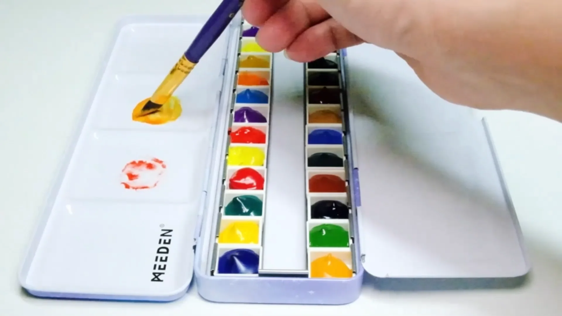 Meeden 12well Small Airtight Travel Palette Tin Folding Peeloff Palette