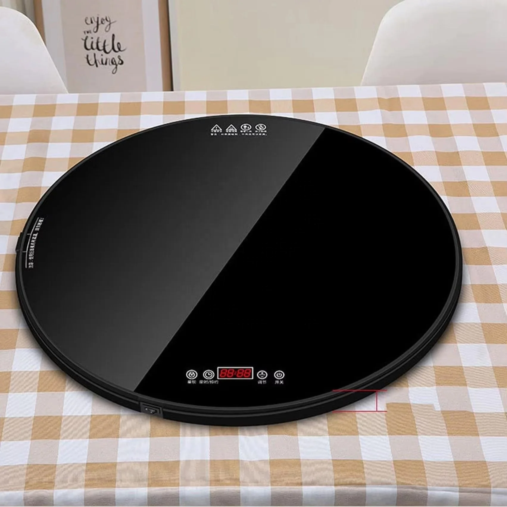 家庭用多機能ホットプレート 加熱保温テーブル 回転式保温プレート 保温テーブルマット 5