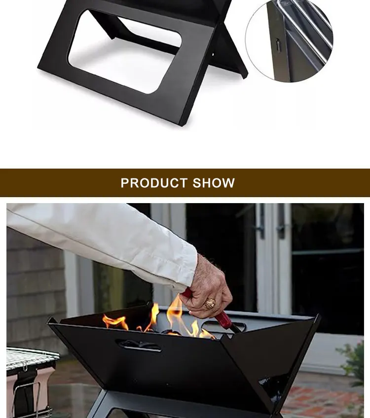 Charcoal Grill And Smoker Trolley Commercial Kitchen Garden Picnic Home