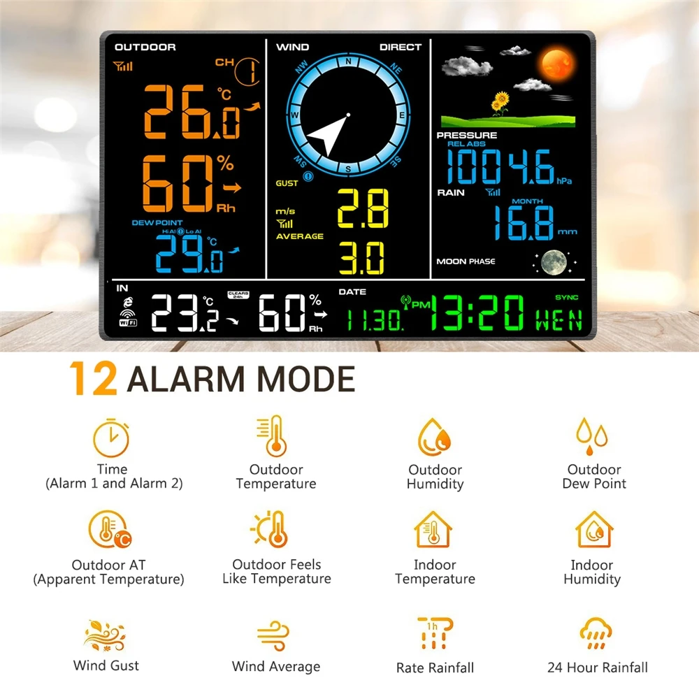 0366 WIFI Smart Radio Frequency Weather Station