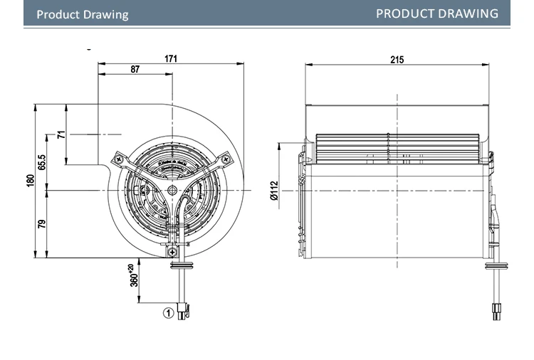 Centrifugal Blower, D1G133-AB39-22, 133mm, 48VDC, 105W - detail 6