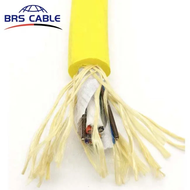 Twisted Pair Underwater Neutral Buoyancy Umbilical Power Fiber Hybrid Cable ROV Tether Cable