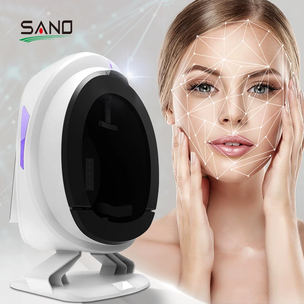 Best AI Digital Facial Skin Scanner Analyzer Handheld Face Analysis Machine with EU IT JP US ZA Plug Types