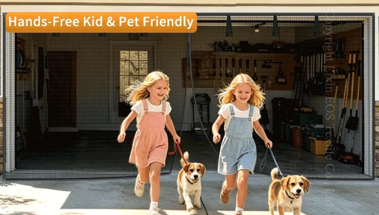 Kid and Pet Friendly Garage Door Screen