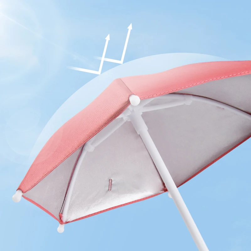 Manual Open Shenzhen Factory 5 Inches Small Portable Mini Sun Block Phone Umbrella