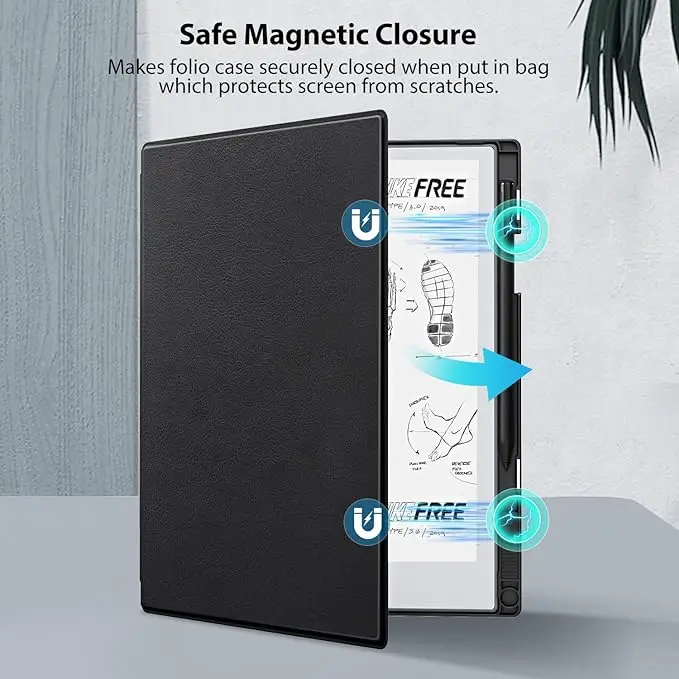 product laudtec slim lightweight stand hard back shell protective cover compatible for remarkable 2 paper tablet 103 2020  black-4