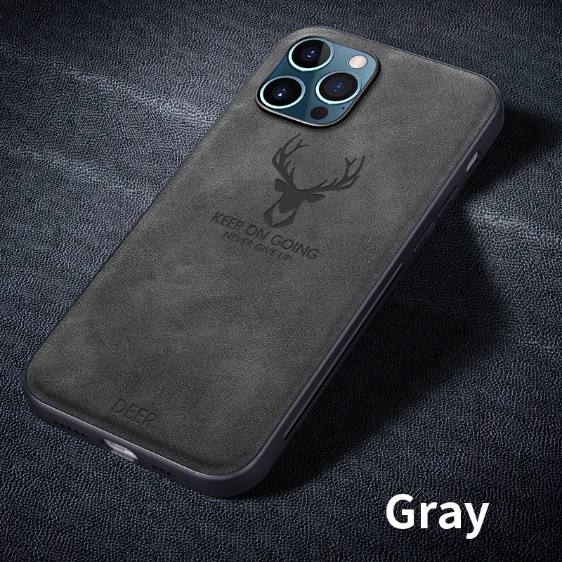 Luxury 3D Printing High Quality PU Leather Deer Phone Case for