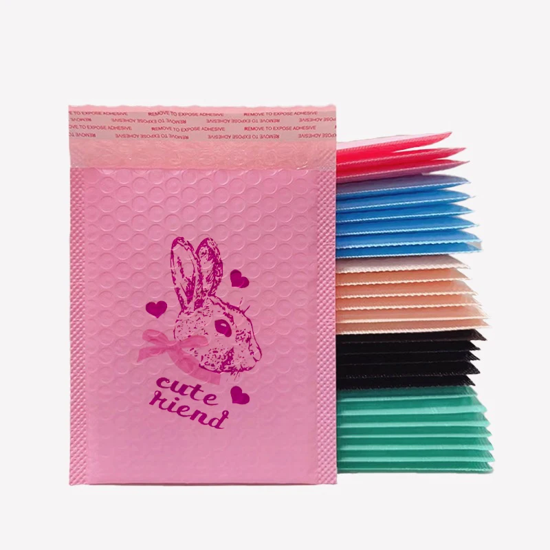 Recycled Eco Friendly Large Shipping Pink Bubble Mailer Poly Wrap With Logo Design Custom Padded Envelopes Mailing Bags factory