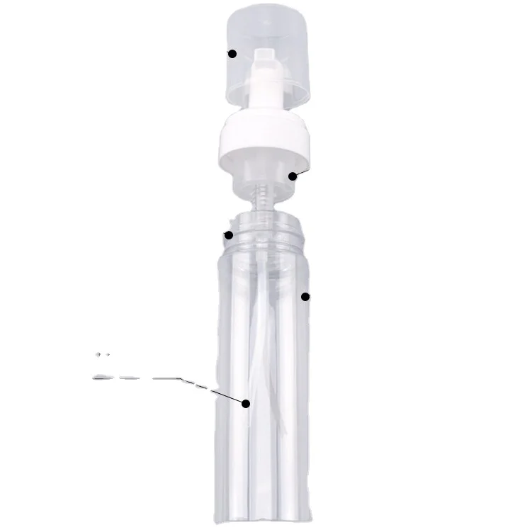 100ml 120 150ml 200ml 250ml Plastic Liquid Dispenser Foam Soap Hand Wash White clear Face Cleanser Mousse Eyelash Shampoo Bottle