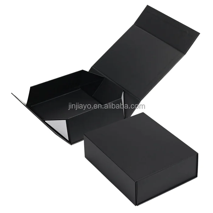 Customize Logo Printed Hot Stamping UV Black Paper Cardboard Box Cosmetic Packaging Magnetic Folding Gift Box for Essential Oil details