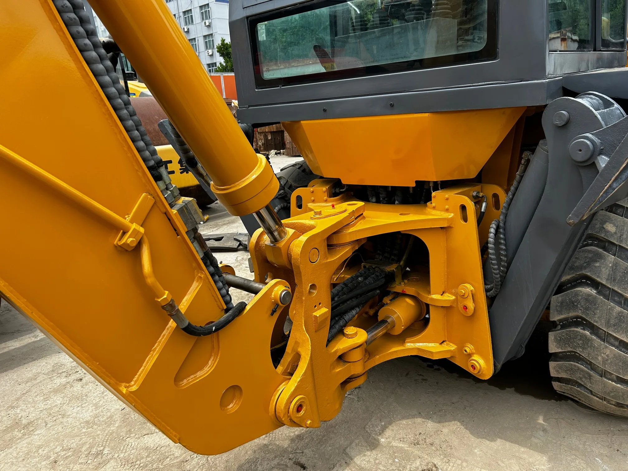 Wheeled Used Backhoe Loaders 7 Ton Lingong B680 High Efficiency