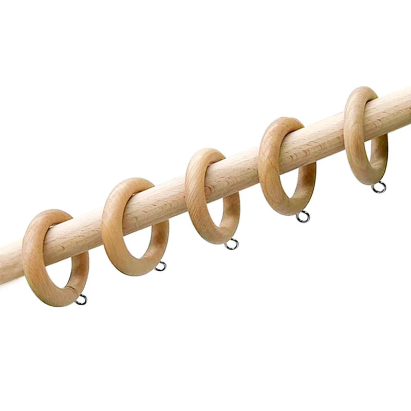 Hand made Beechwood Wooden Curtain Ring With Eyelets Grommets Hanging ...