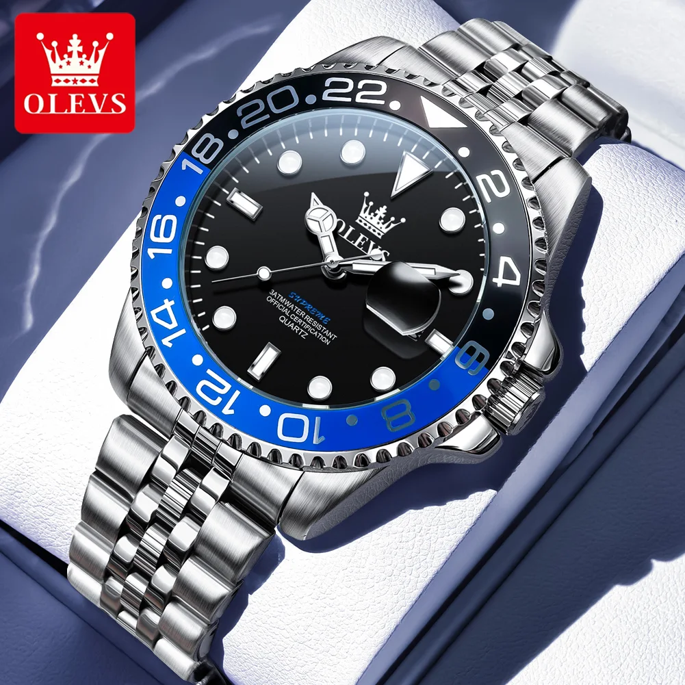 OLEVS Luxury Waterproof Quartz Sports Watch