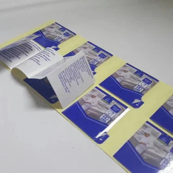 Packaging Multilayer Adhesive Stickers Peel Off Roll Folding Booklet ...
