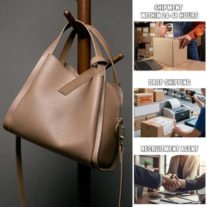 Designer Luxury Casual Tote Handbag High Quality Genuine Leather Waterproof Chain Strap Shoulder Bag for Women