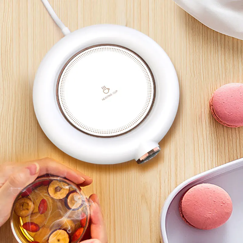 Desktop Intelligent USB Cup Heater Mug Warmer Smart Thermostatic Cup Coaster Heating Mat Pad Coffee Milk Tea