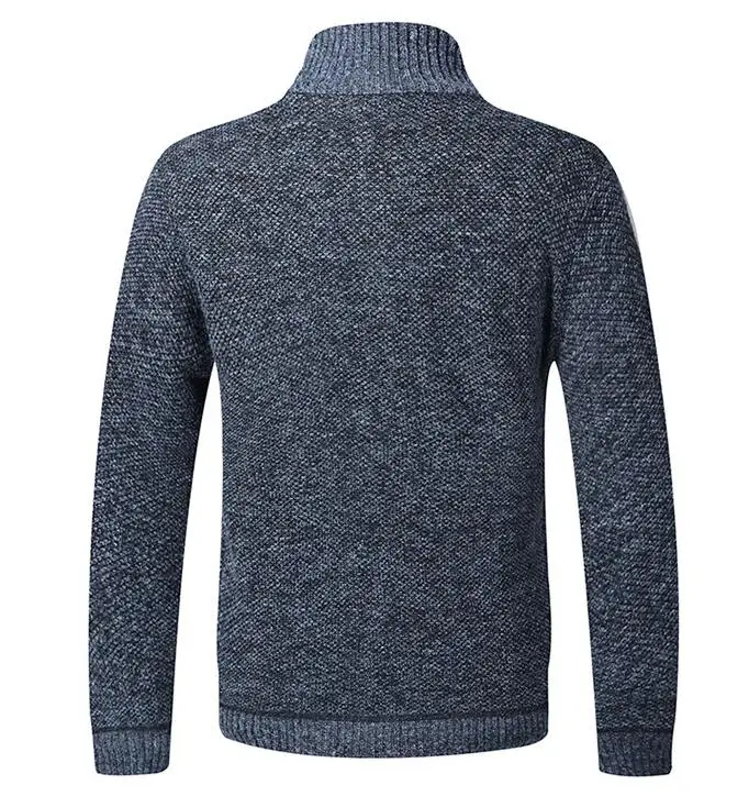 Knitted Cardigan Jacket Men's Winter Plush Thickened Warm and Cold proof Slim Fit Sweater Coat_voghion.com