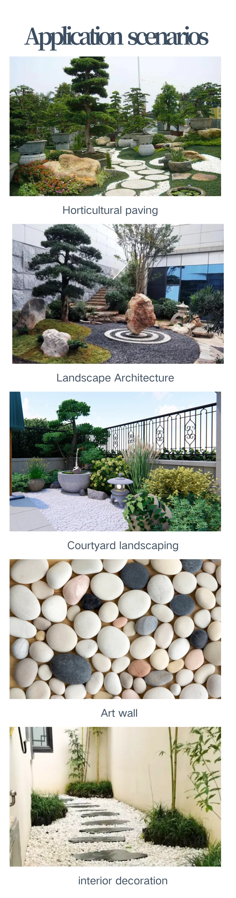 Natural Polished White Paving Stones and Stylish Cobblestone Garden Pebbles for Landscaping Premium Cobbles & Pebbles details