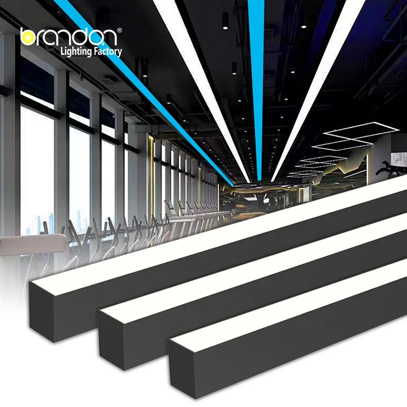 20W 40W 80W Super Bright LED Aluminum Pendant Linear 3CCT UL CE DLC Certificated Pendant Lighting for Office Shop School Gym