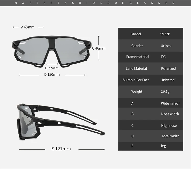 2023 New Outdoor Riding Sunglasses Sports Men And Women Photochromic