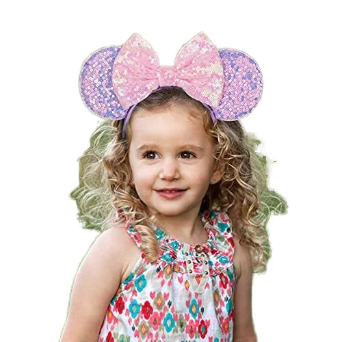 Christmas Halloween Snowflake Sequins Mouse Ears Headband  display picture 3