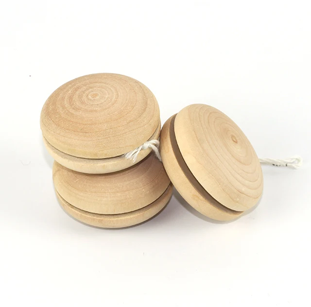 Juguete de madera natural de diseñador personalizado, yoyo de madera profesional para estudiantes