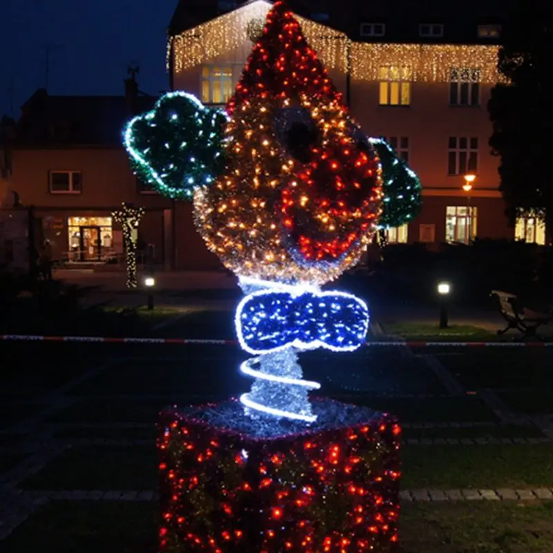 Large Christmas 3D Motif Lighted Animated Polar Bear LED 3D Animal Sculpture Lights