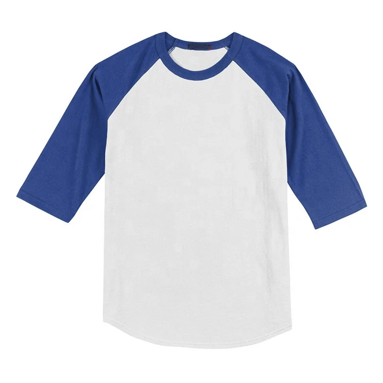 Wholesale Youth Baseball Raglan T Shirts Short Sleeve Cotton 3/4 Raglan