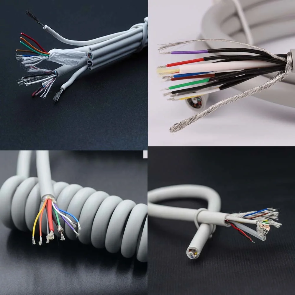 Flexible Coiled Cable Defibrillator Cable with Medical TPU Jacket