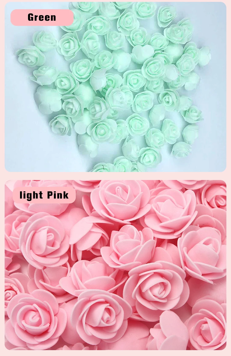 Ammy 2021 Hot Selling Foam Flower Rose 3.5cm Foam Rose Flower Head
