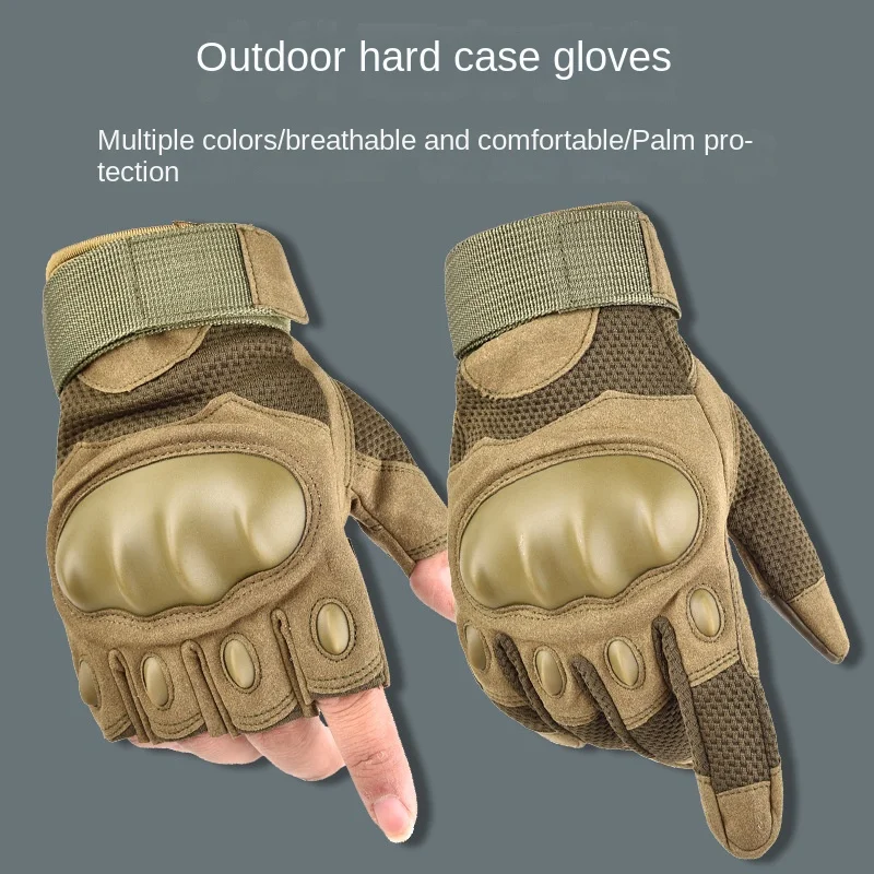 Tactical Gloves Hard Knuckle Full Knitted Hand Camo Glove Tactical ...