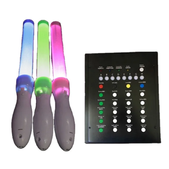 Custom Concert Cheering Penlight Led Flashing Wireless Remote Controlled Led Stick