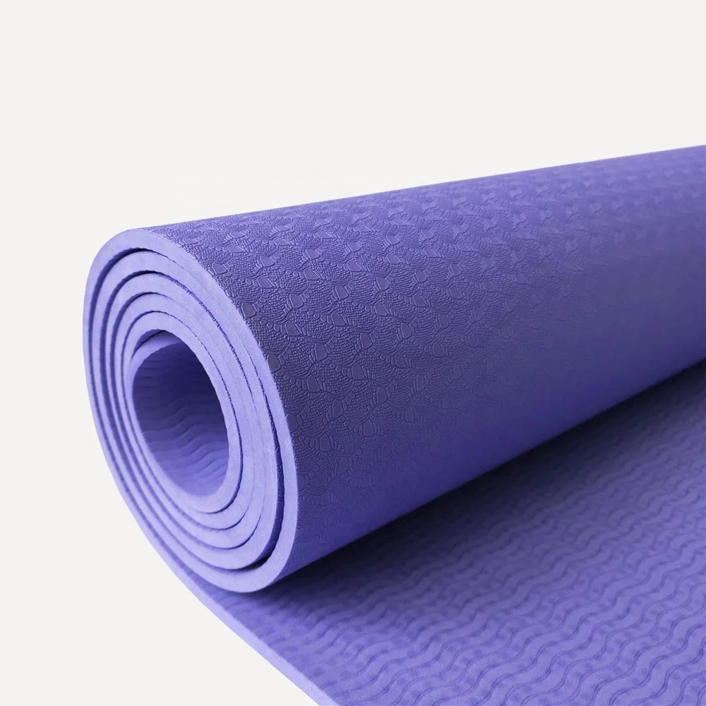 
 Лидер продаж, нескользящий однослойный экологически чистый коврик для йоги из ТПЭ, коврики для йоги, пилатеса, 6 мм, Текстурированная нескользящая поверхность, коврики для йоги из ТПЭ  