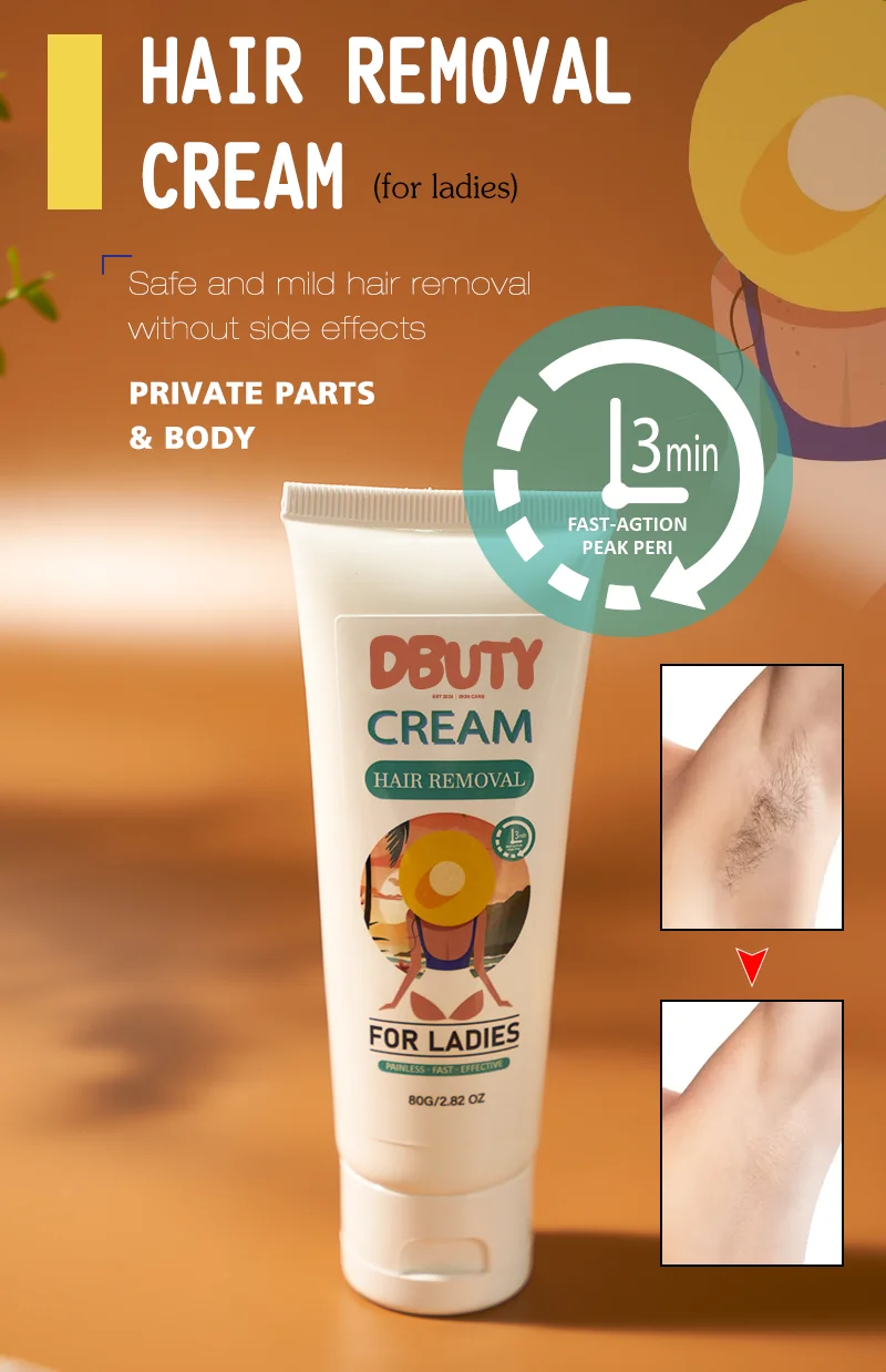 Dbuty Hot Selling Natural Organic Depilatory Cream Herbal Full Body