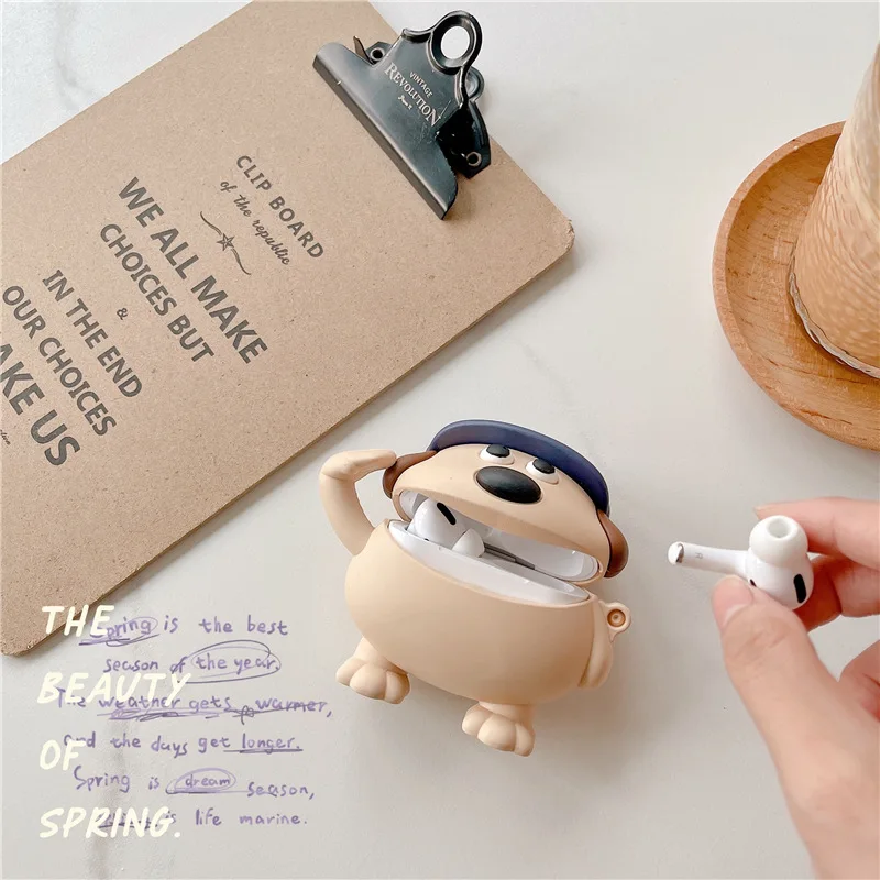 Casing Silikon Kartun 3d Love Salute Dog Untuk Apple Airpods 2,Aksesori  Earphone Dengan Kait Portabel Untuk Airpod Pro Kotak Pengisi Daya - Buy  Untuk Udara Pods Case,Untuk Udara Pods Case 3,Untuk Airpods