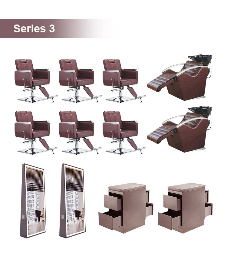 Modern Beauty Salon Furniture Sets Modern Luxury Yellow Barber Chairs