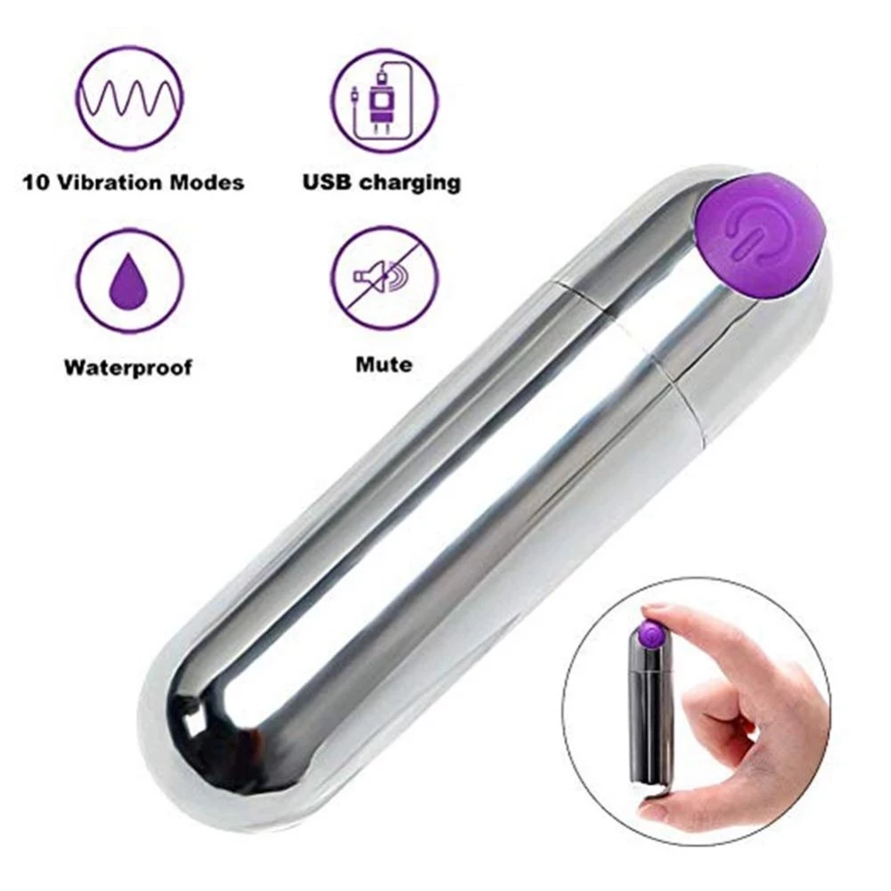 Mini Bullet Dildo Vibrator USB Charging 10 Speeds